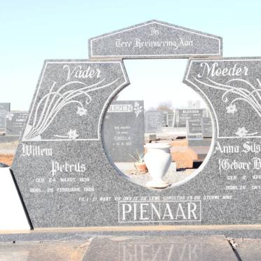 PIENAAR Willem Petrus 1939-1986 &amp; Anna Susanna J. BECKER 1941-1989