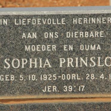 PRINSLOO Sophia 1925-1983