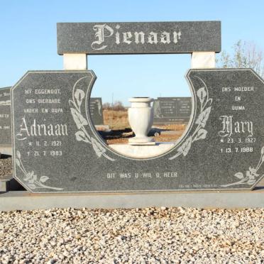 PIENAAR Adriaan 1921-1983 &amp; Mary 1927-1988