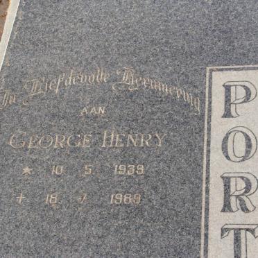 PORTWIG George Henry 1939-1989