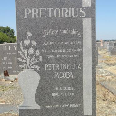 PRETORIUS Petronella Jacoba 1925-1969
