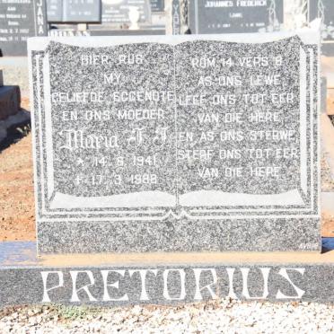 PRETORIUS Maria J.J. 1941-1988