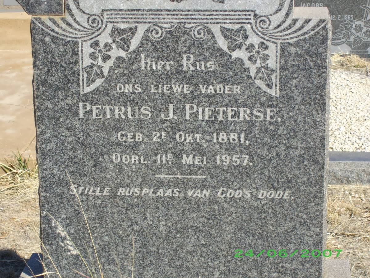 PIETERSE Petrus J. 1881-1957