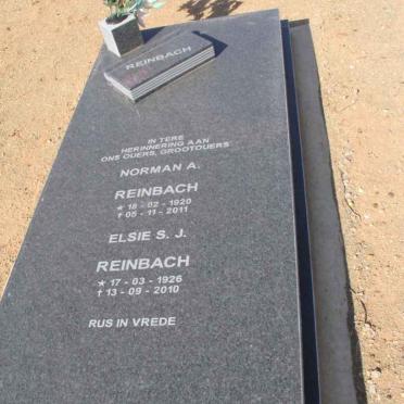 REINBACH Norman A. 1920-2011 &amp; Elsie S.J. 1926-2010