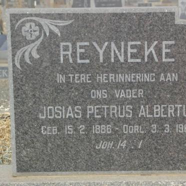 REYNEKE Josias Petrus Albertus 1886-1968