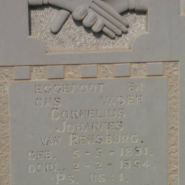 RENSBURG Cornelius Johannes, van 1891-1954