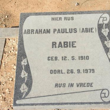 RABIE Abraham Paulus 1910-1979