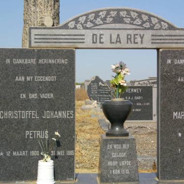 REY Christoffel Johannes Petrus, de la 1900-1965 &amp; Martha Catharina 1905-1994
