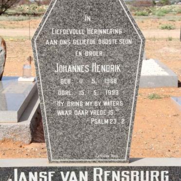 RENSBURG Johannes Hendrik, Janse van 1968-1993