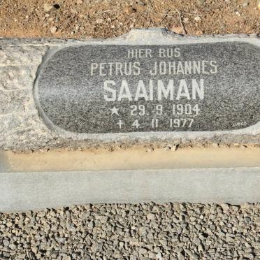 SAAIMAN Petrus Johannes 1904-1977