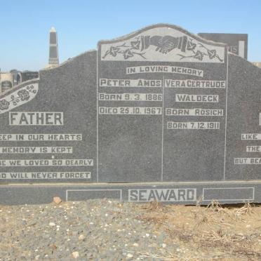 SEAWARD Peter Amos 1886-1967 &amp; Vera Gertrude Waldeck ROSICH 1911-