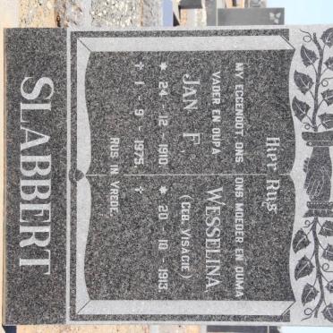 SLABBERT Jan F. 1910-1975 &amp; Wesselina VISAGIE 1913-