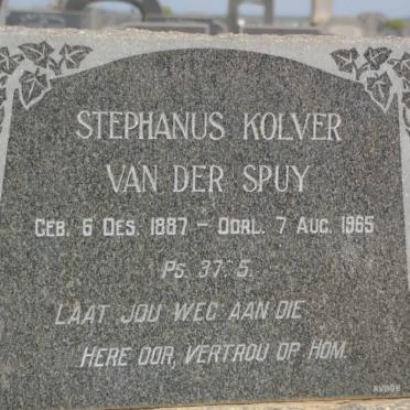 SPUY Stephanus Kolver, van der 1887-1965