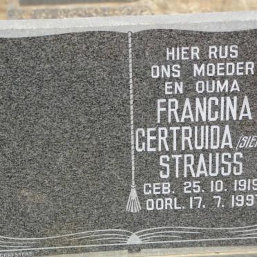 STRAUSS Francina Gertruida 1919-1997