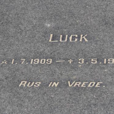 STANDER Luck 1909-1976