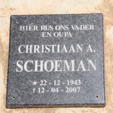SCHOEMAN Christiaan A. 1943-2007