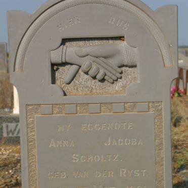 SCHOLTZ Anna Jacoba nee van der RYST 1891-1948