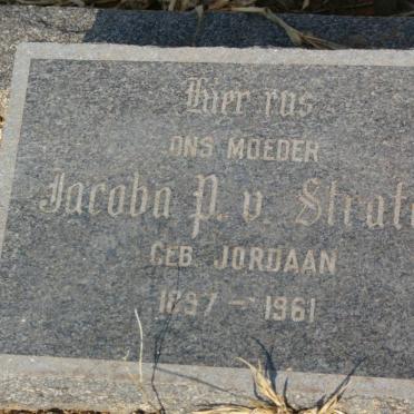 STRATEN Jacoba P., v. nee JORDAAN 1897-1961