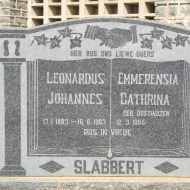 SLABBERT Leonardus Johannes 1883-1963 &amp; Emmerensia Cathrina OOSTHUIZEN 1885-