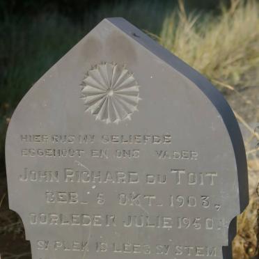 TOIT John Richard, du 1903-1950