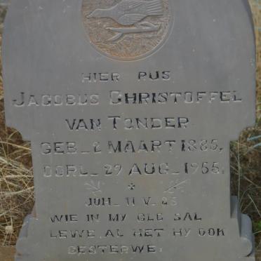 TONDER Jacobus Christoffel, van 1885-1955