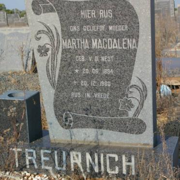 TREURNICH Martha Magdalena nee v.d. NEST 1894-1980