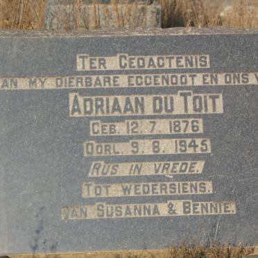 TOIT Adriaan, du 1876-1945 