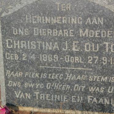 TOIT Christina J.E., du 1869-1946