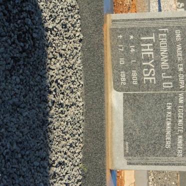 THEYSE Ferdinand J.D. 1908-1982 &amp; Jacoba Theodora 1920-2007