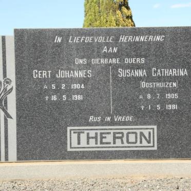 THERON Gert Johannes 1904-1981 &amp; Susanna Catharina J. OOSTHUIZEN 1905-1981