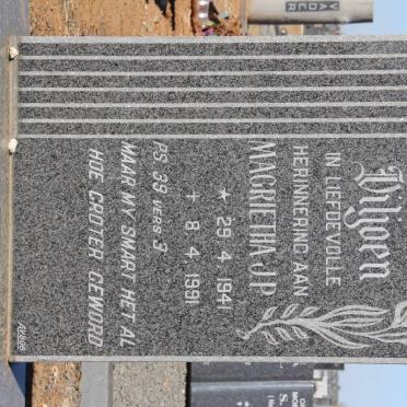 VILJOEN Magrietha J. P. 1941-1991