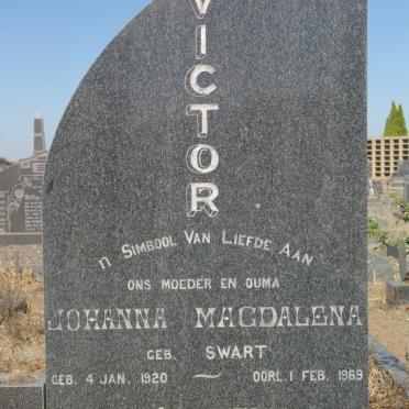 VICTOR Johanna Magdalena nee SWART 1920-1969