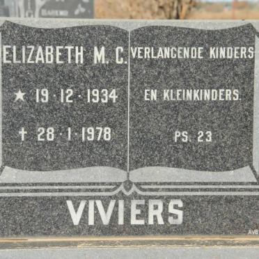 VIVIERS Elizabeth M.C. 1934-1978