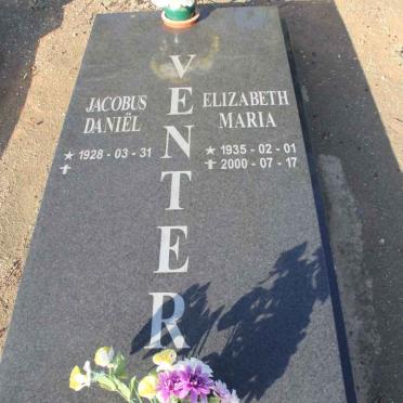 VENTER Jacobus Daniël 1928- &amp; Elizabeth Maria 1935-2000