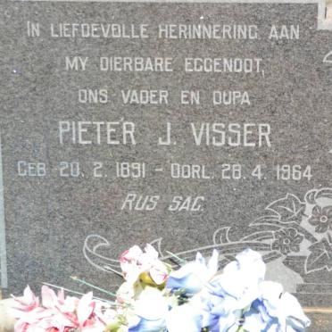 VISSER Pieter J. 1891-1964 &amp; Jacoba D. ROODT 1894-1977