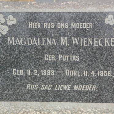 WIENECKE Magdalena M. nee POTTAS 1883-1956