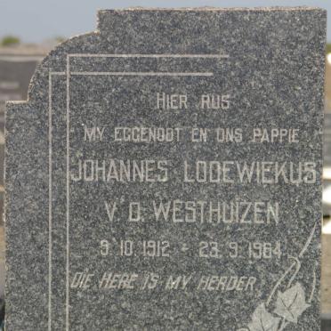 WESTHUIZEN Johannes Lodewiekus, v.d. 1912-1964