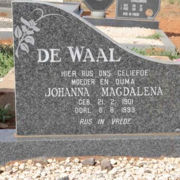 WAAL Johanna Magdalena, de 1901-1993