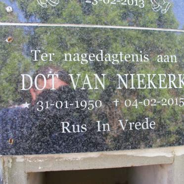NIEKERK Dot, van 1950-2015