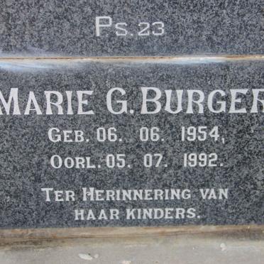 BURGER Marie G. 1954-1992