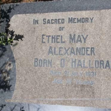 ALEXANDER Ethel May nee O’HALLORAN -1921