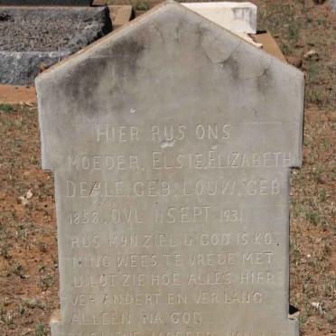 DEALE Elsie Elizabeth nee LOUW 1858-1931