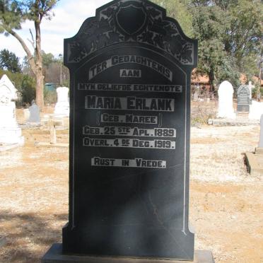 ERLANK Maria nee MAREE 1889-1919