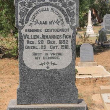 FICK Willem Johannes 1892-1918