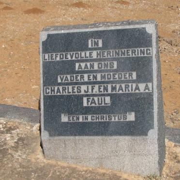 FAUL Charles J.F. &amp; Maria A.