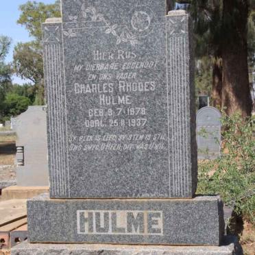 HULME Charles Rhodes 1878-1937