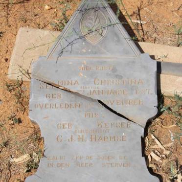 HARMSE Selmina Christina nee KEYSER 1887-1918