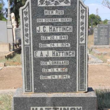 HATTINGH J.C. 1848-1934 &amp; E.A.J. LOMBAARD 1861-1942