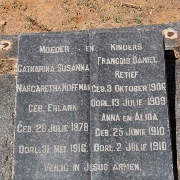 HOFFMAN Catharina Susanna Margaretha nee ERLANK 1878-1916