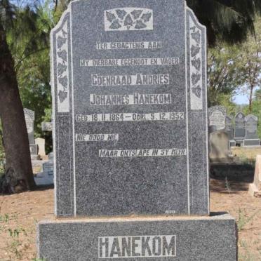HANEKOM Coenraad Andries Johannes 1864-1952